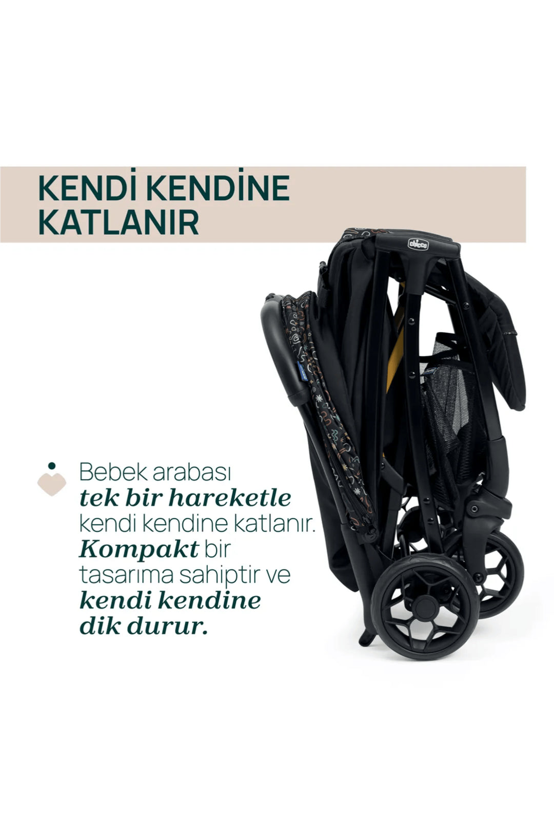 Chicco Glee Bebek Arabası Playful Black