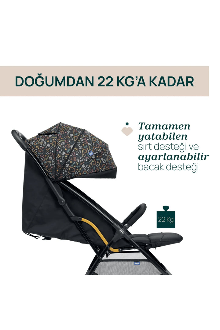 Chicco Glee Bebek Arabası Playful Black