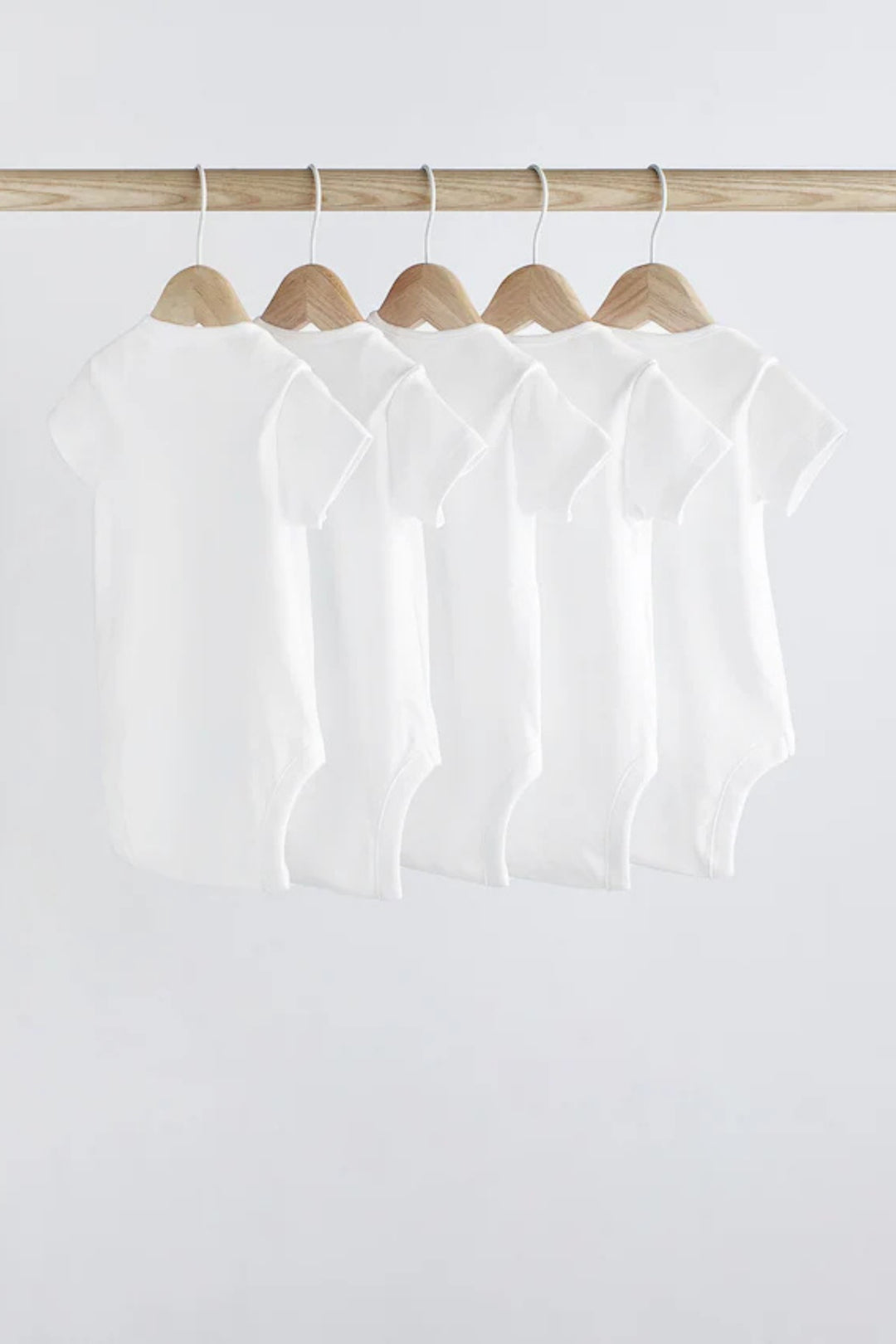 5'li Kısa Kollu % 100 Pamuk Ribs Kumaş Basic Kız ve Erkek Bebek Body