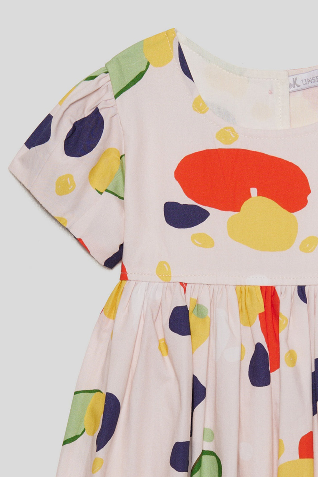 Renkli Desenli Pamuklu Rahat Kesim Günlük Kız Çocuk Elbise