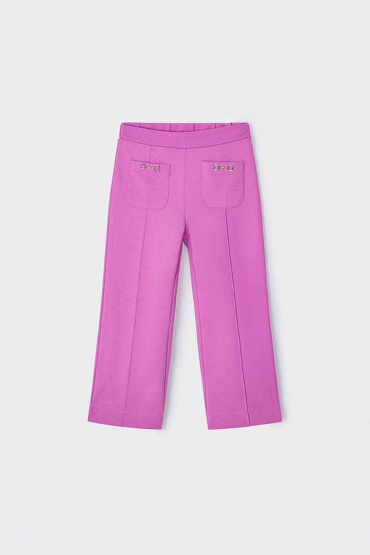Yüksek Bel Geniş Paça Cepli Rahat Esnek  Günlük ve Özel Gün Bayramlık Kız Çocuk Pantolon