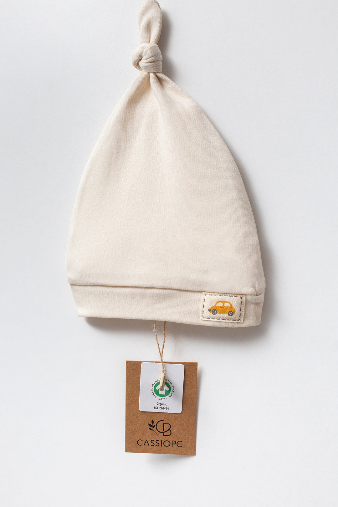 Organik Pamuklu Düğüm Detaylı Mevsimlik Şapka Eldiven Kız ve Erkek Bebek Yenidoğan