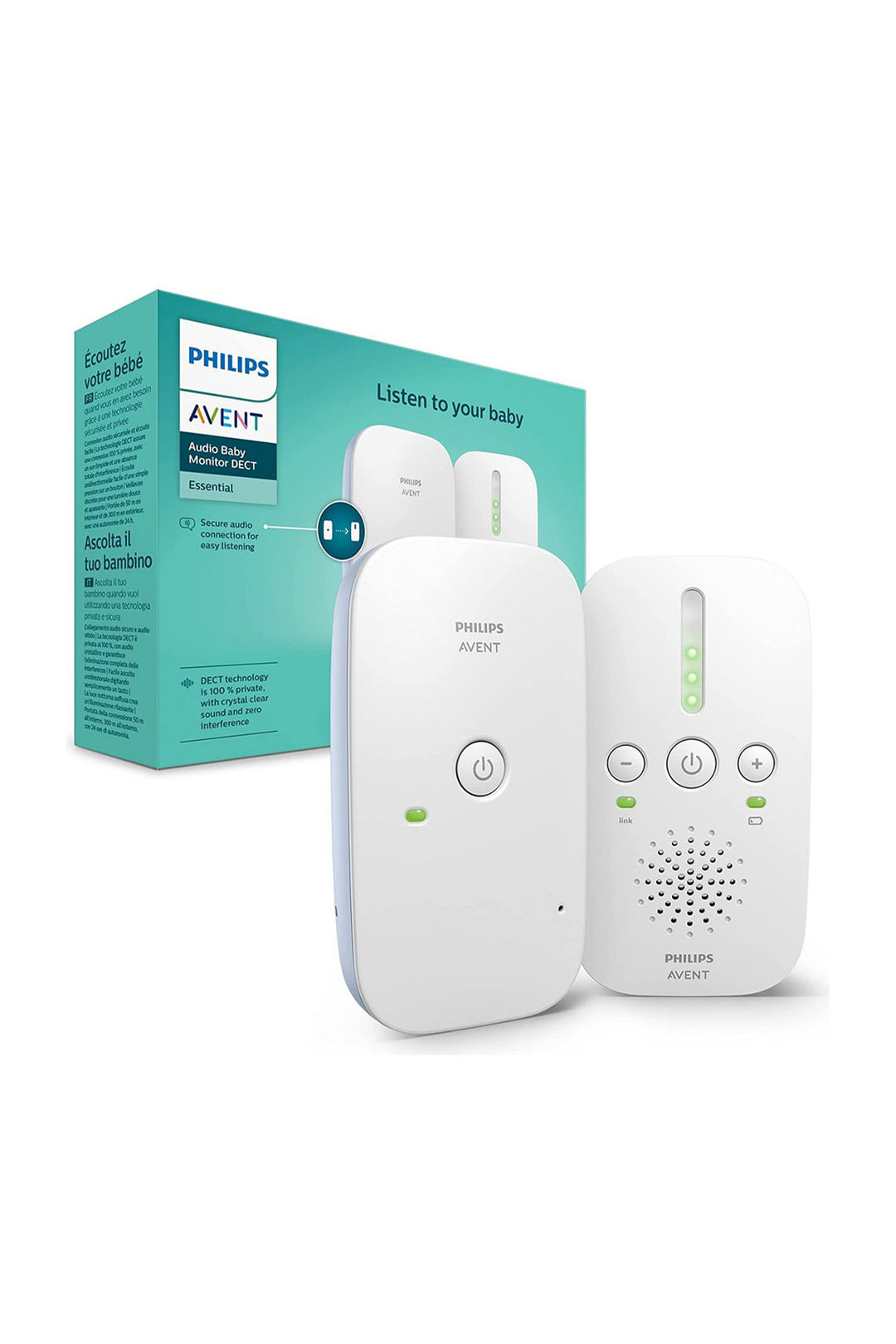 Philips Avent DECT Teknolojili Crystal Clear Ses Aktarımı Güvenli Bağlantı Sesli Telsiz