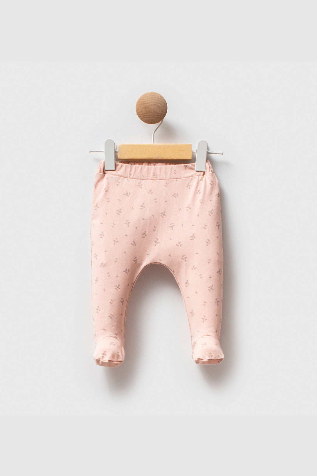 Pamuklu Çiçek Desenli Beli Lastikli Rahat Soft Touch Günlük Patikli 2’li Kız Bebek Alt