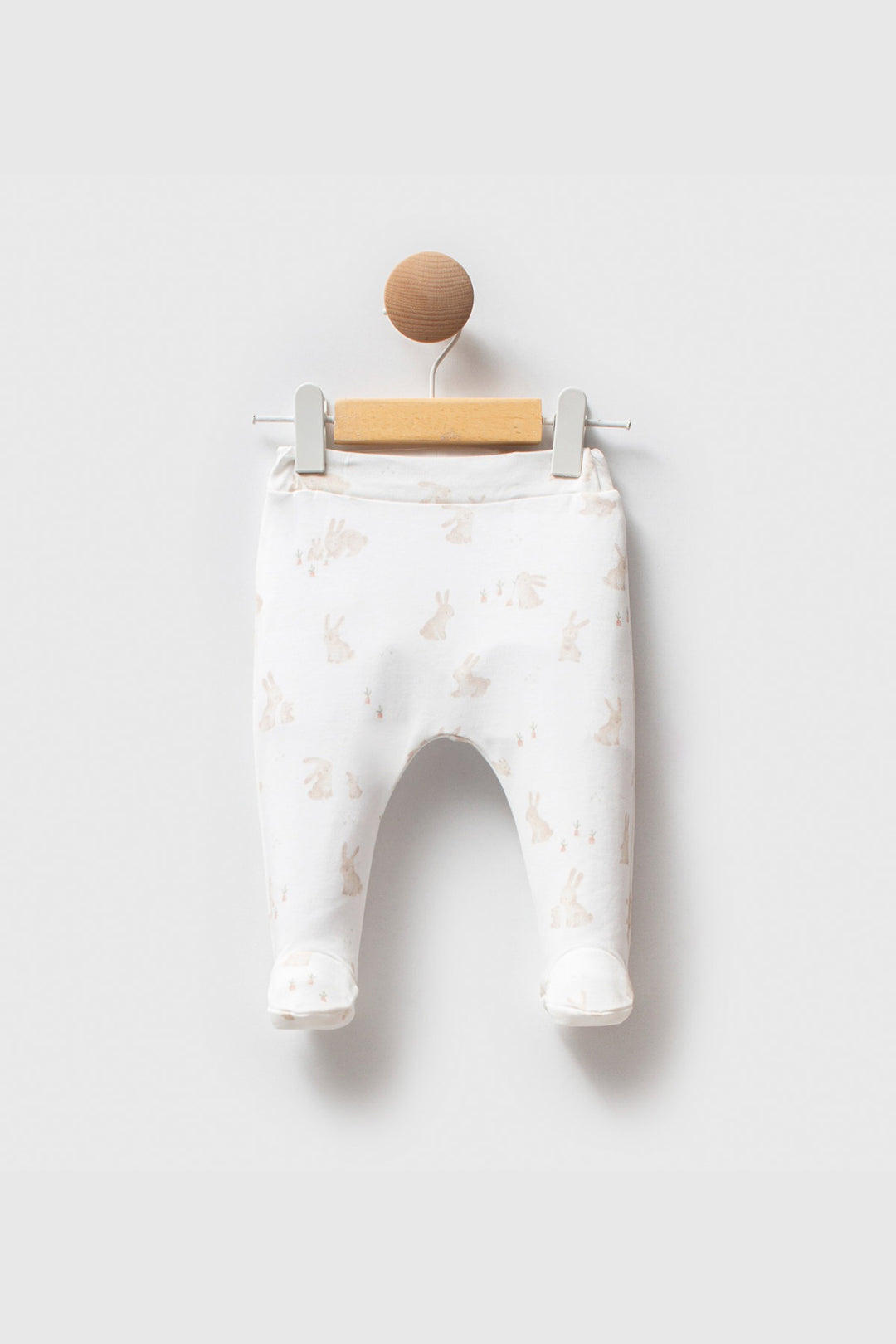 Pamuklu Sevimli Tavşan Desenli Fitilli Beli Lastikli Soft Touch 2’li Patikli Kız Bebek Alt