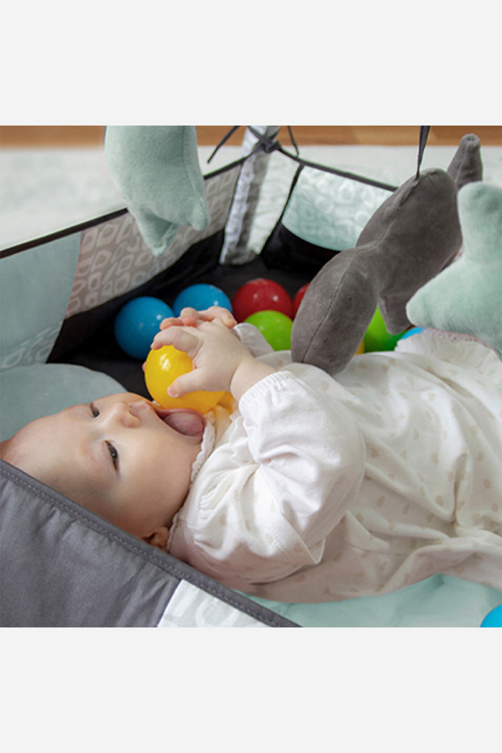 Babyjem Eğitici Aktivite ve Top Havuzlu Yumuşak Askılı Oyuncaklı Gelişim Oyun Halısı