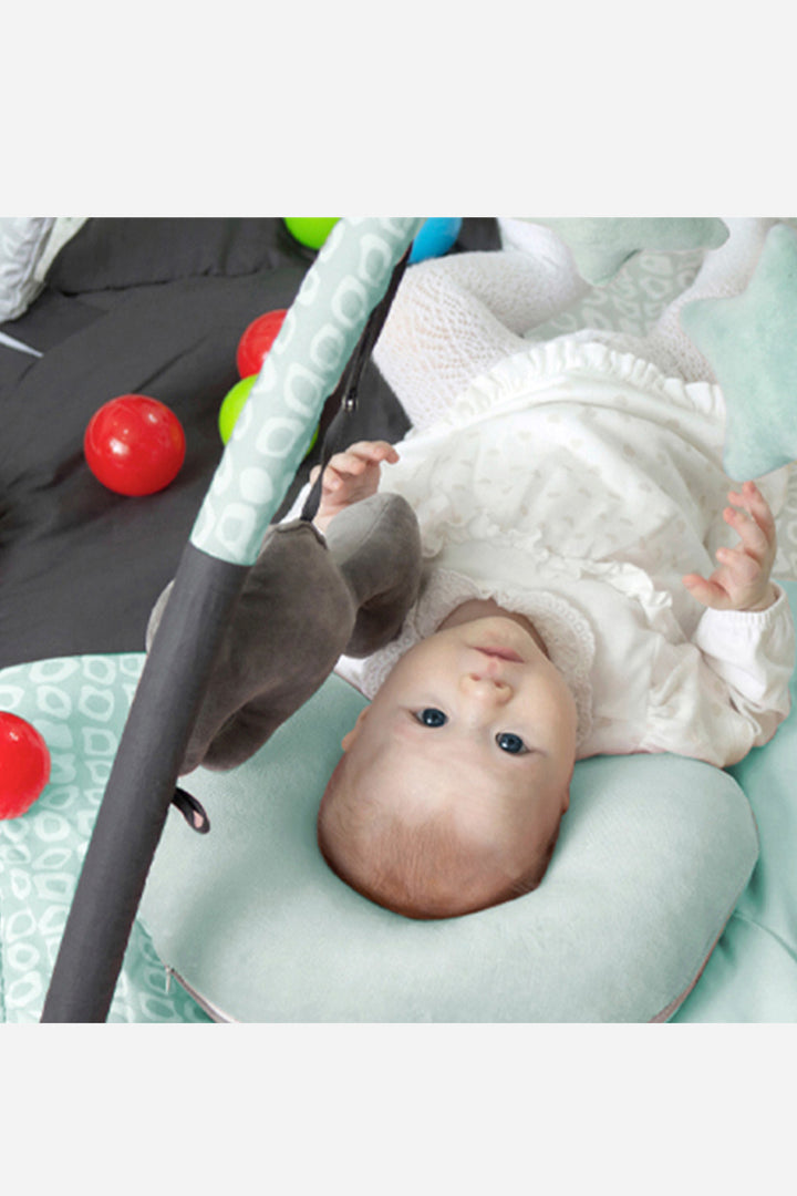 Babyjem Eğitici Aktivite ve Top Havuzlu Yumuşak Askılı Oyuncaklı Gelişim Oyun Halısı