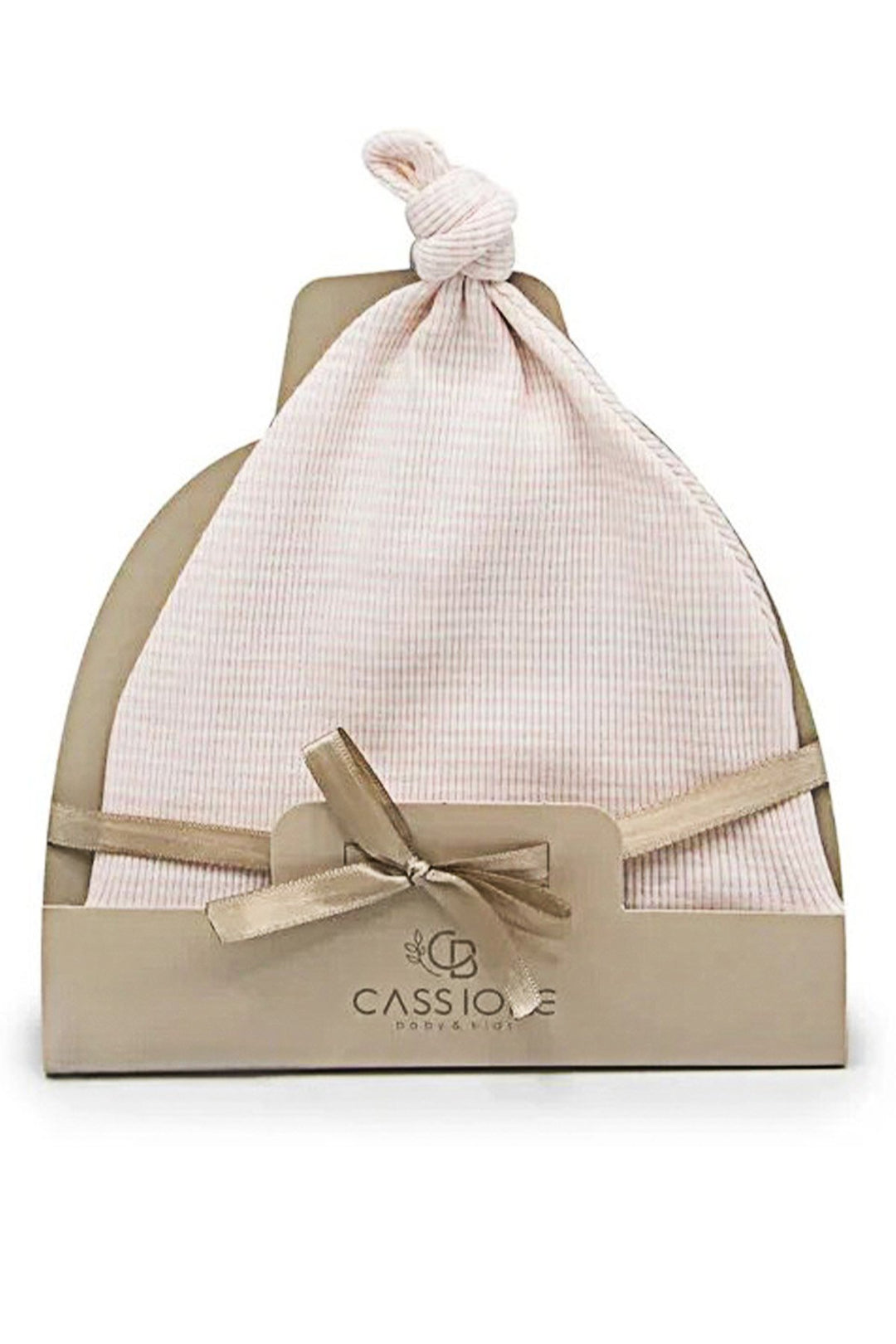 Düğümlü Üst Detaylı Esnek Ribana Dokulu Yumuşak Organik Pamuklu Kız Bebek Şapka