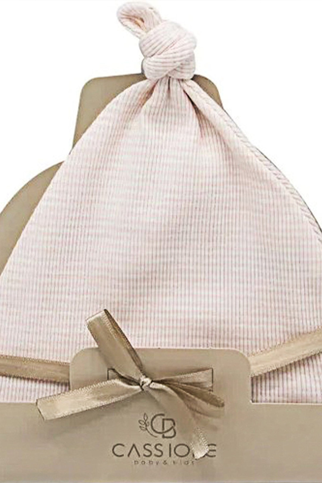 Düğümlü Üst Detaylı Esnek Ribana Dokulu Yumuşak Organik Pamuklu Kız Bebek Şapka