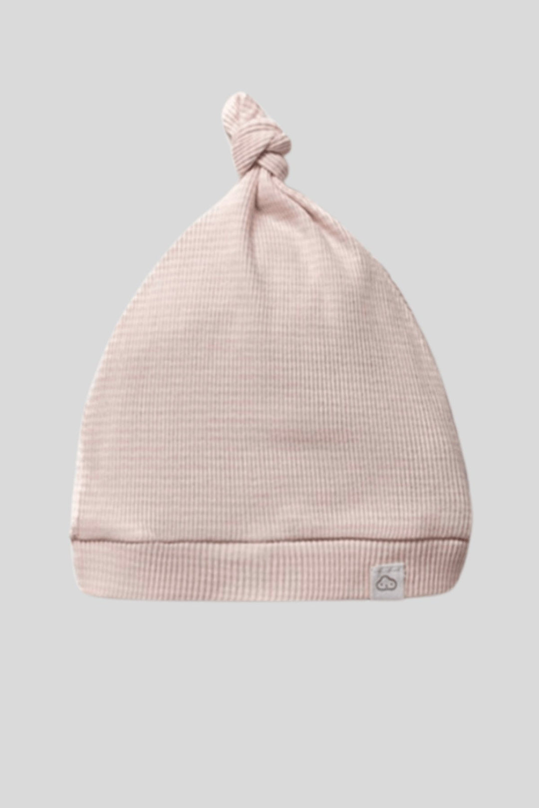 Düğümlü Üst Detaylı Esnek Ribana Dokulu Yumuşak Organik Pamuklu Kız Bebek Şapka