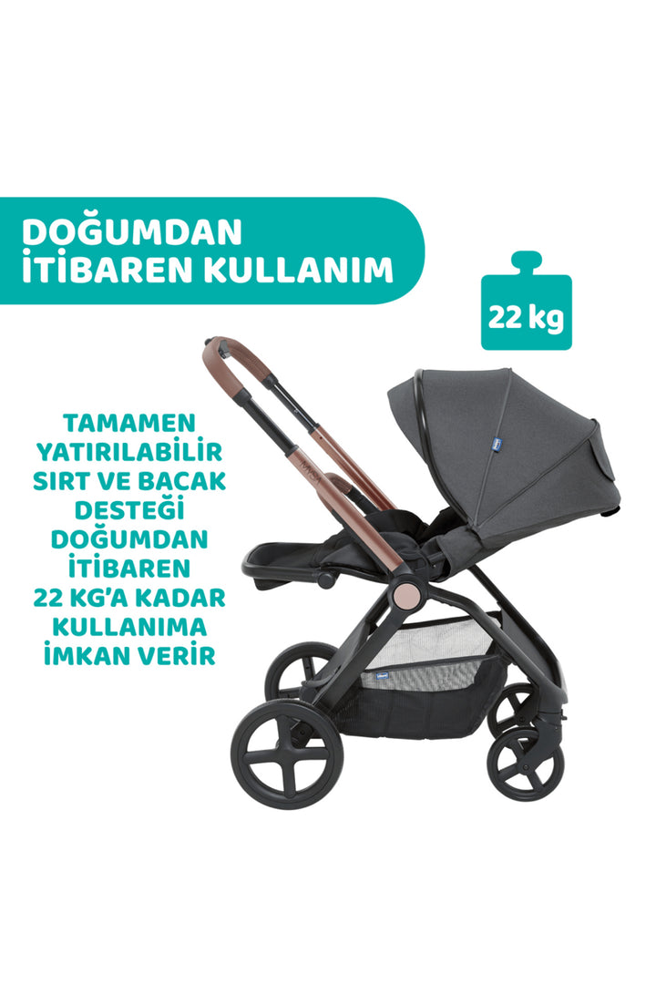 Chicco Mysa Bebek Arabası Silver Grey