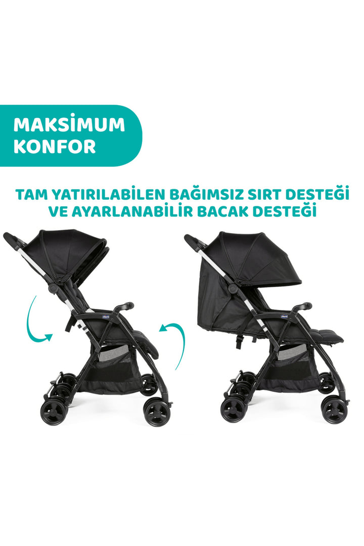 Chicco OHlala Twin İkiz Bebek Arabası Silver Cat
