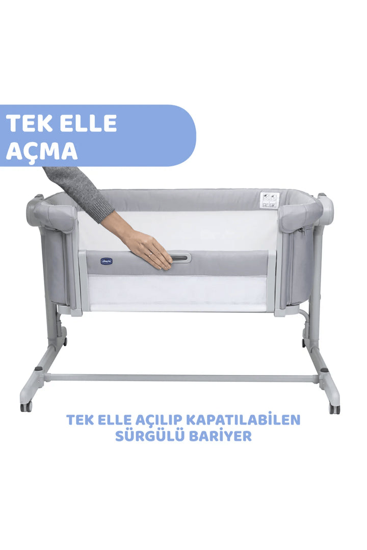 Chicco Next2me Magic Evo Dark Grey Anne Yanı Beşik