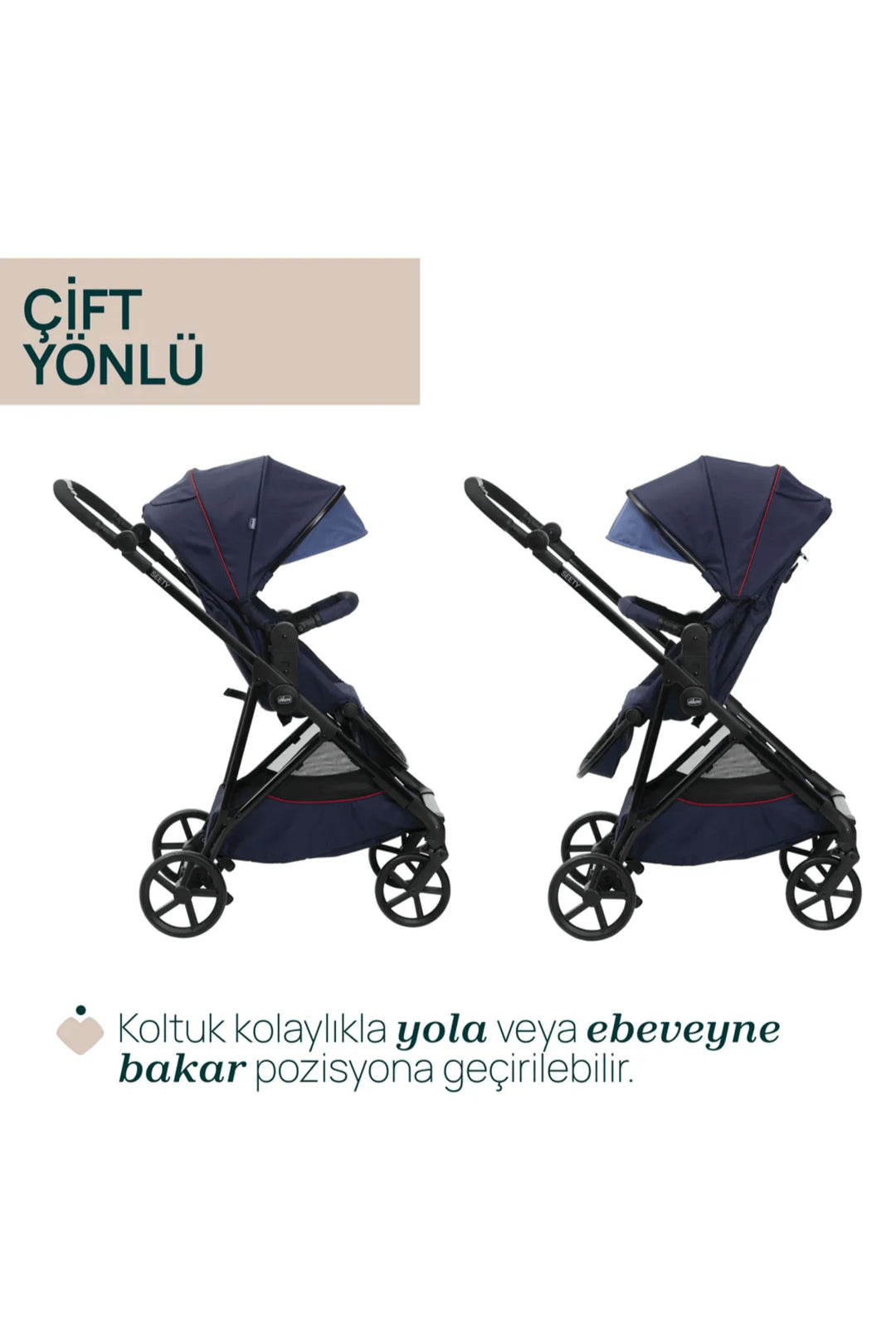 Chicco Seety Bebek Arabası Oxford Blue