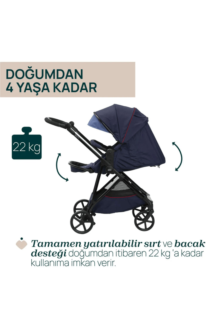 Chicco Seety Bebek Arabası Oxford Blue