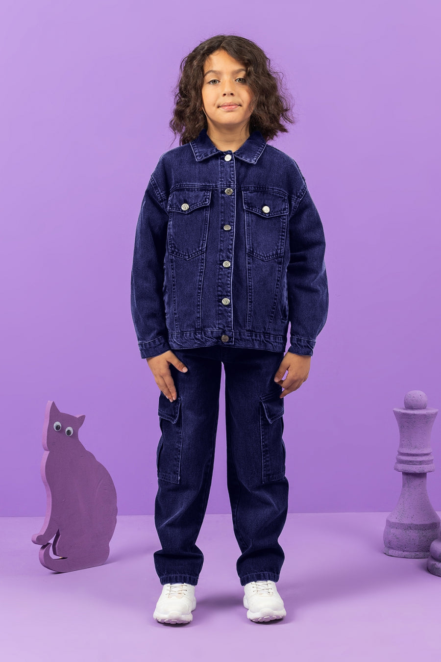 Erkek Çocuk Kargo Cepli Denim Pantolon