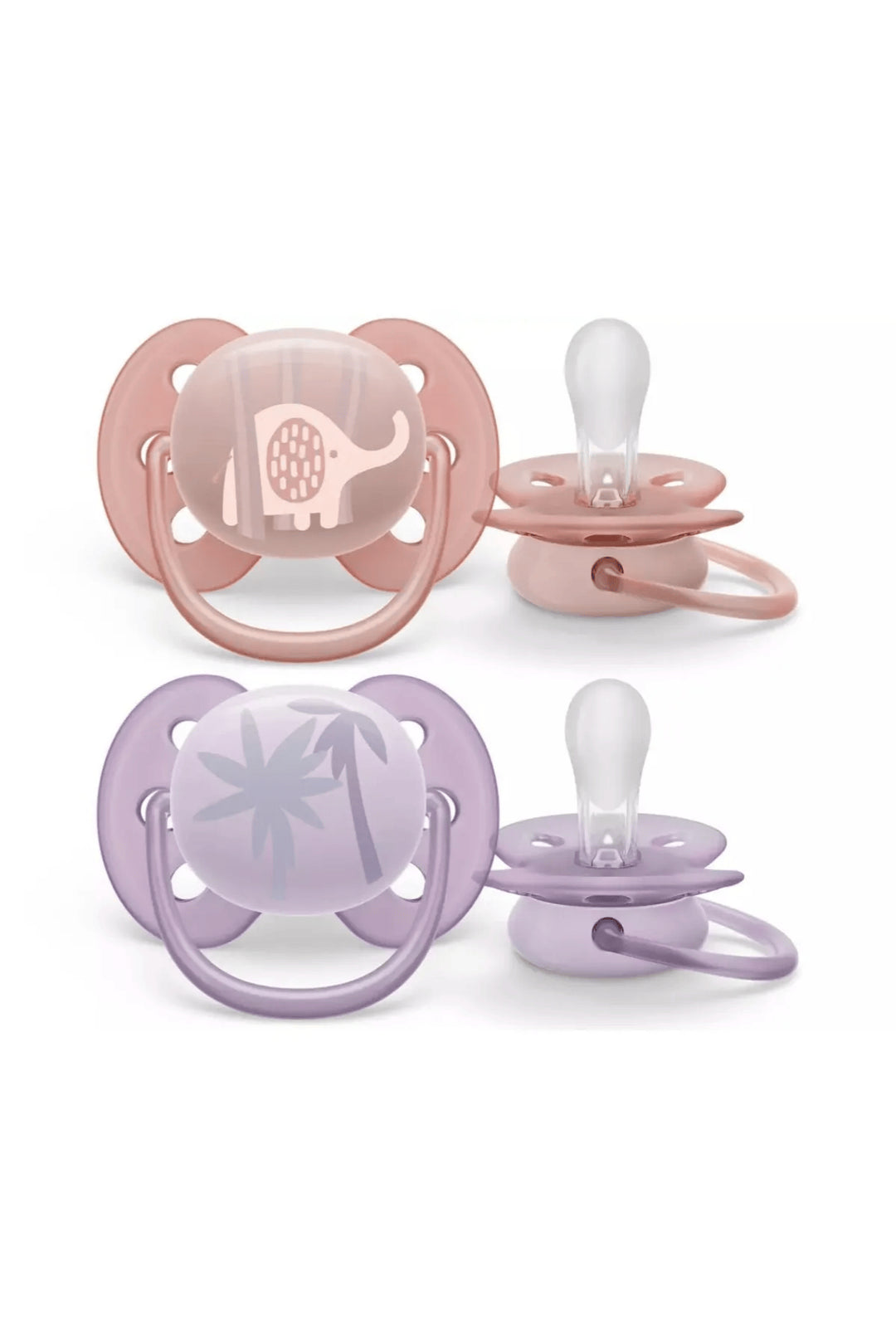 Philips Avent Ultra Soft Fil ve Palmiye Desenli Emzik 0-6 Ay (2'li Paket)