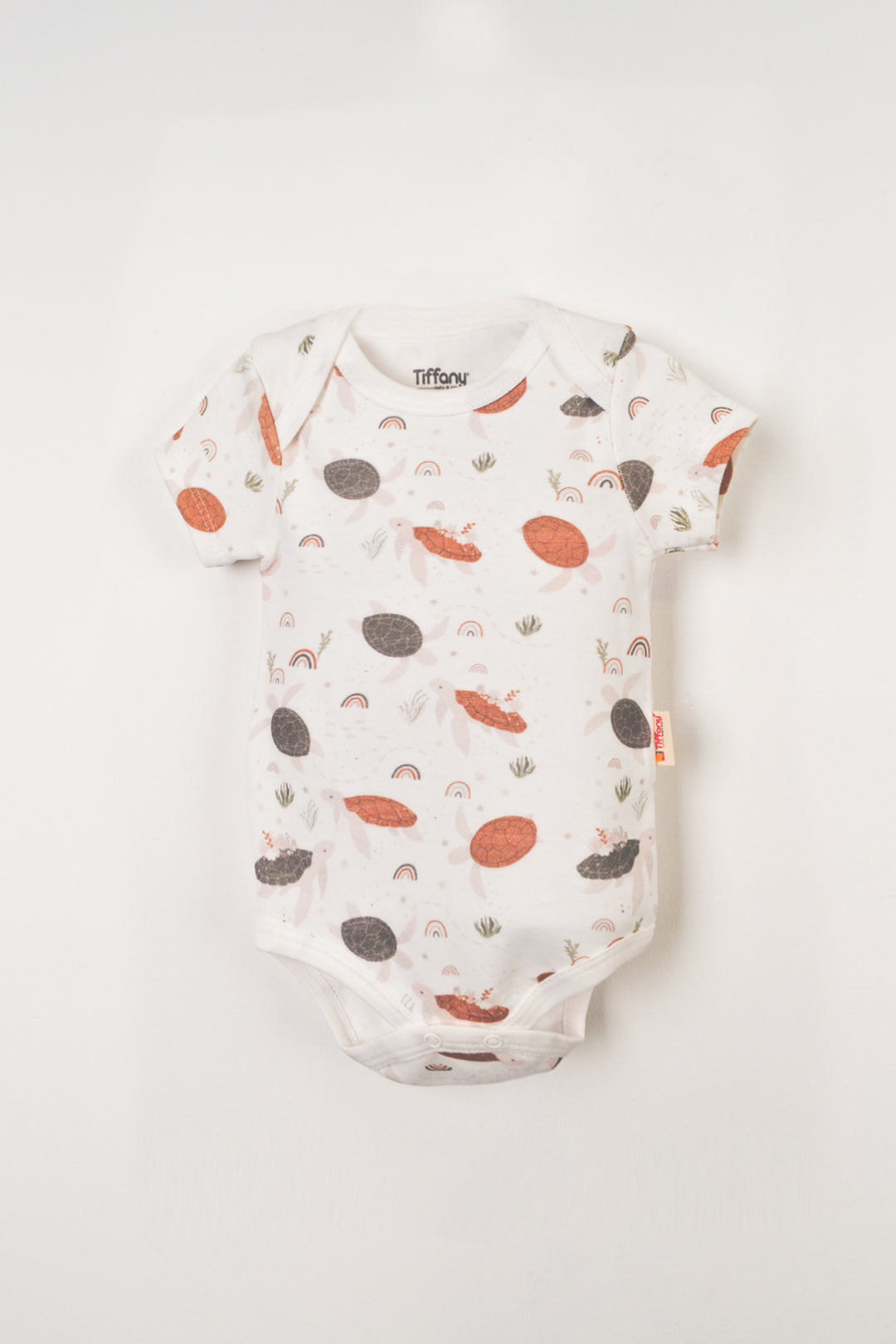 Unisex Bebek Yumuşak Doğal Baskılı 0-6 Ay 3’lü Kısa Kollu Pamuklu Kız Bebek Body