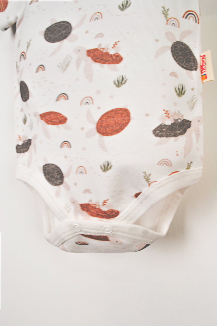 Unisex Bebek Yumuşak Doğal Baskılı 0-6 Ay 3’lü Kısa Kollu Pamuklu Kız Bebek Body