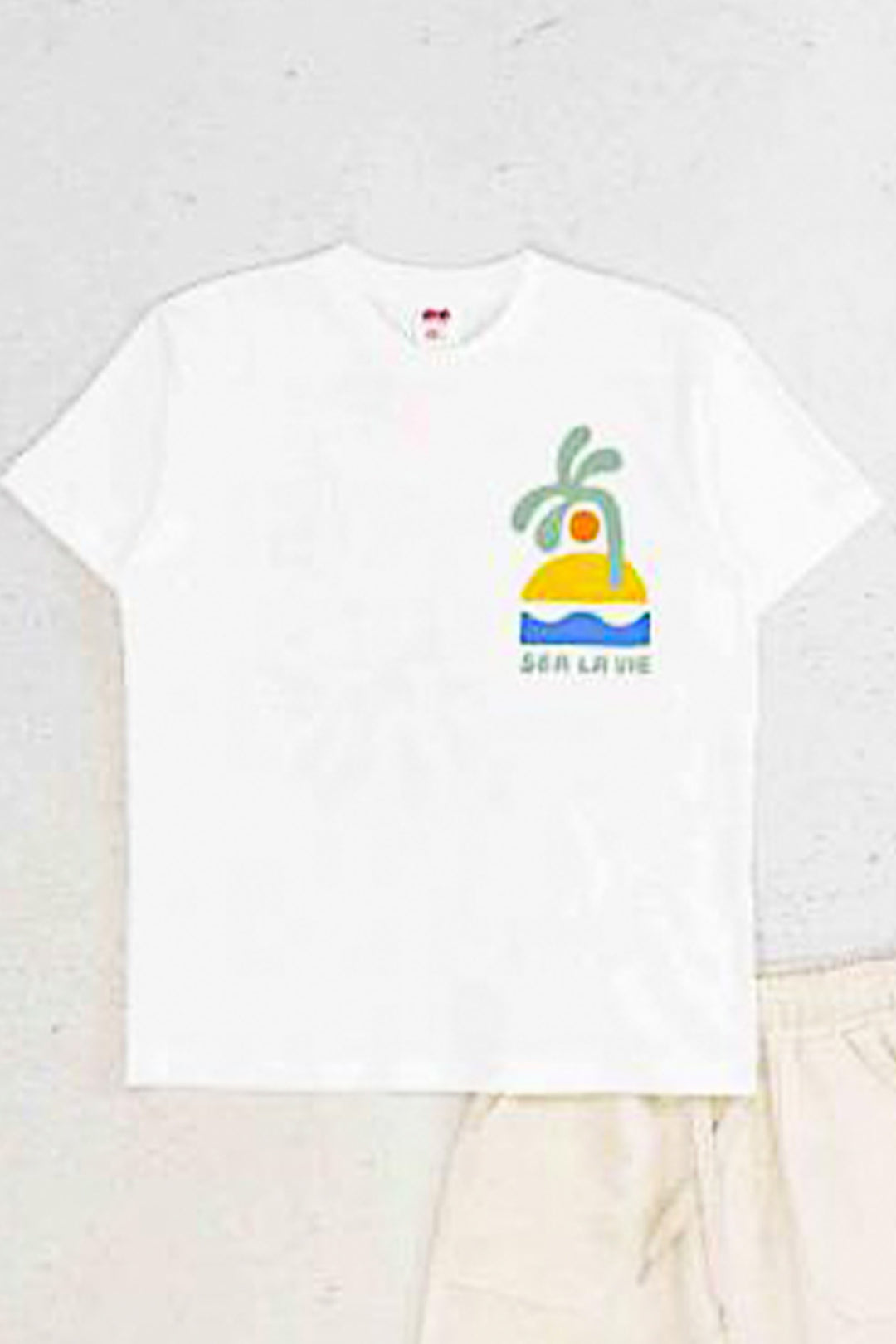 Sea La Vıe Baskılı Kısa Kollu Bisiklet Yaka Erkek Çocuk T-shirt ve Cepli Şort Takımı
