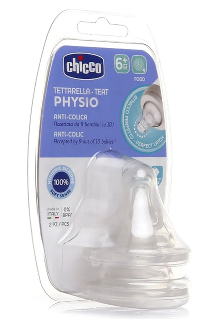 Chicco Physio 6 Ay Anti Kolik Biberon Ucu 2’li Yumuşak Silikon Biberon Emziği