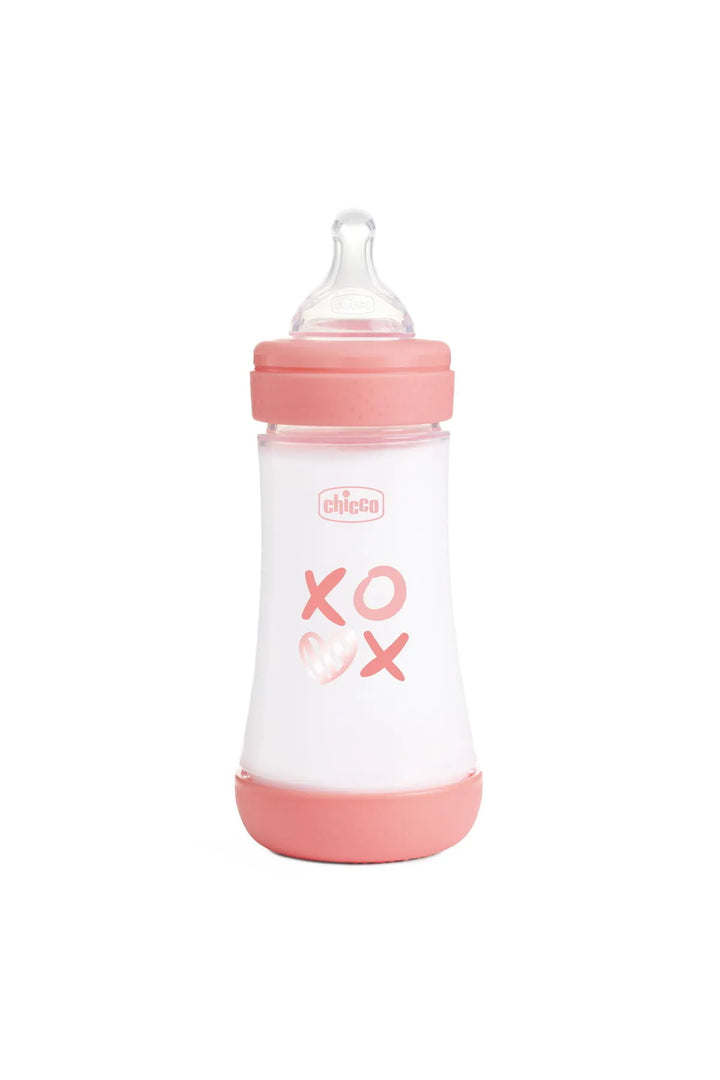 Chicco Perfect 5 240 ml XOXO Desenli Anti Kolik 2 Ay Intui Flow Sistemli Silikon Biberon
