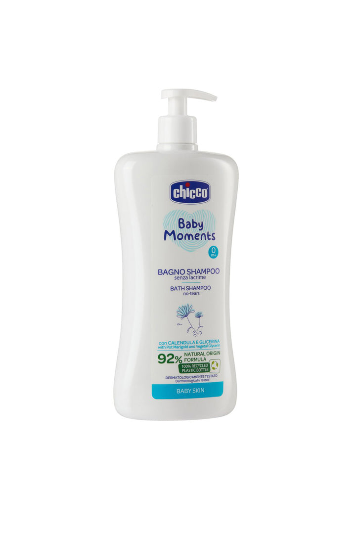 Chicco Baby Moments Göz Yakmayan 750 ml %92 Doğal  Bitkisel Gliserin Özlü Şampuan