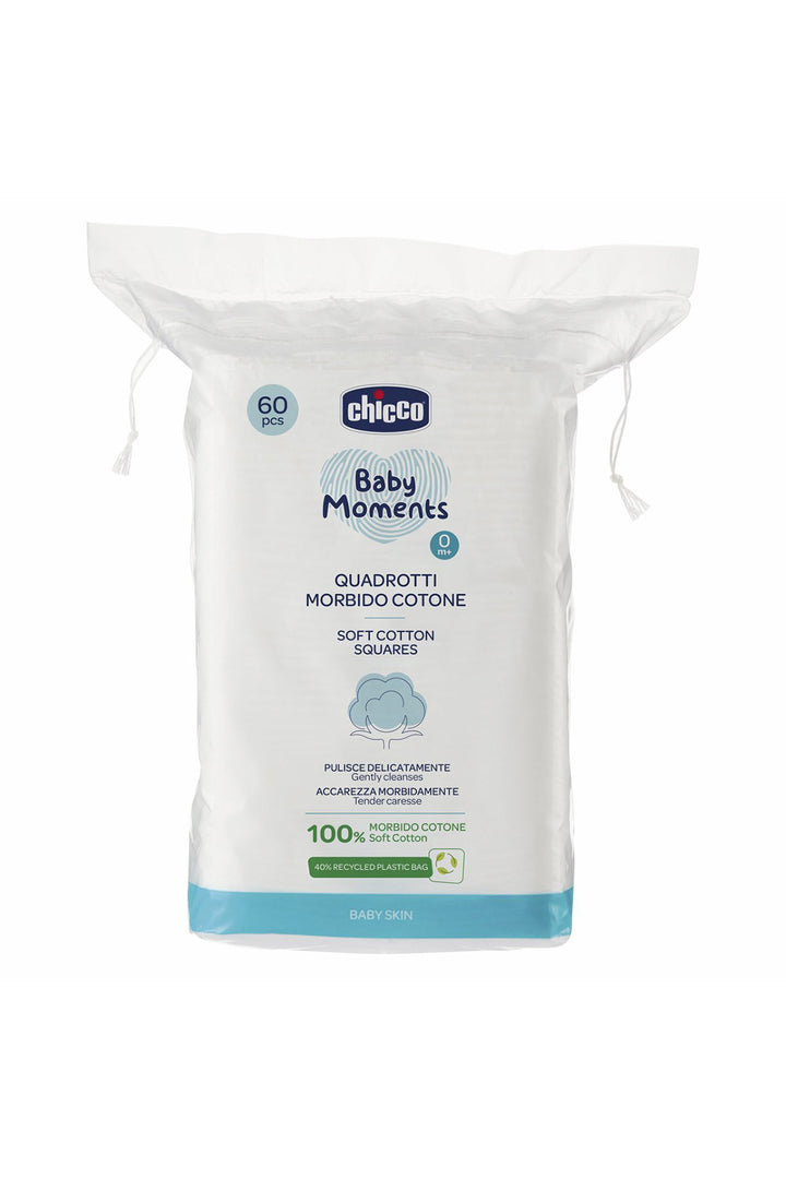 Chicco Baby Moments Yumuşak 60'lı Paket %100 Saf 0 Ay +Yeni Doğanlar İçin Pamuk