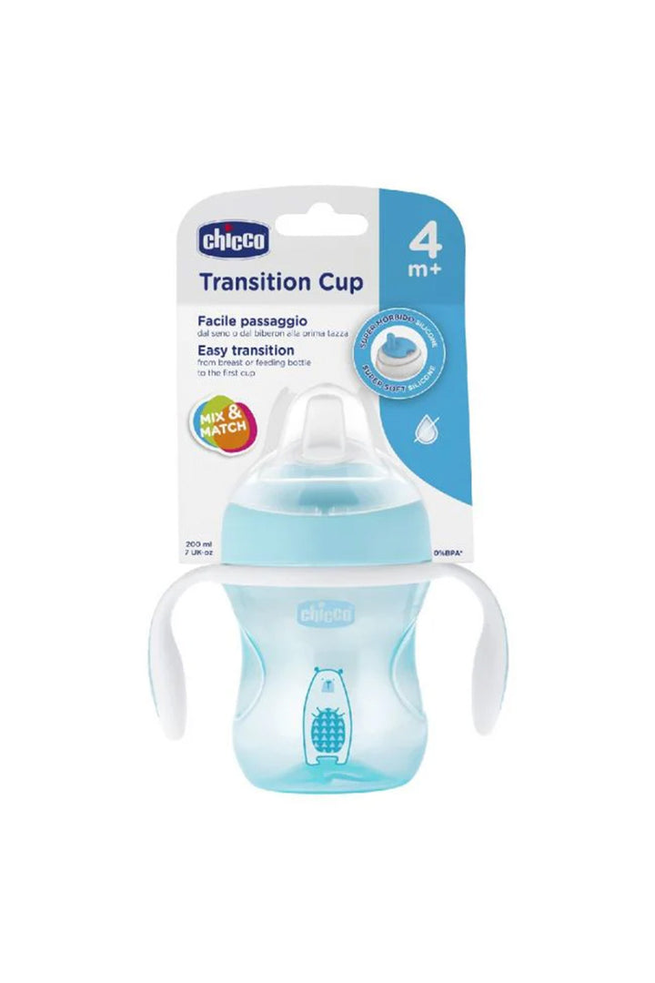 Chicco 4 Ay Kulplu Yumuşak Uçlu 200 ml Sızdırmaz Akıtmaz Silikon Uçlu Geçiş Bardağı