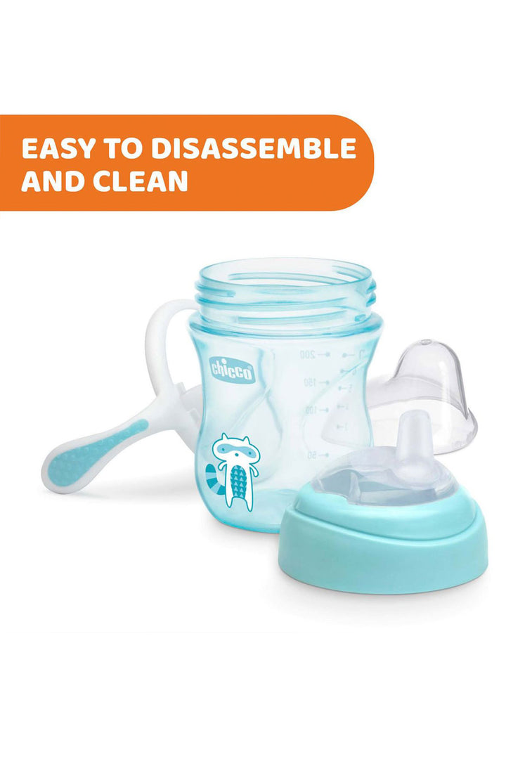 Chicco 4 Ay Kulplu Yumuşak Uçlu 200 ml Sızdırmaz Akıtmaz Silikon Uçlu Geçiş Bardağı