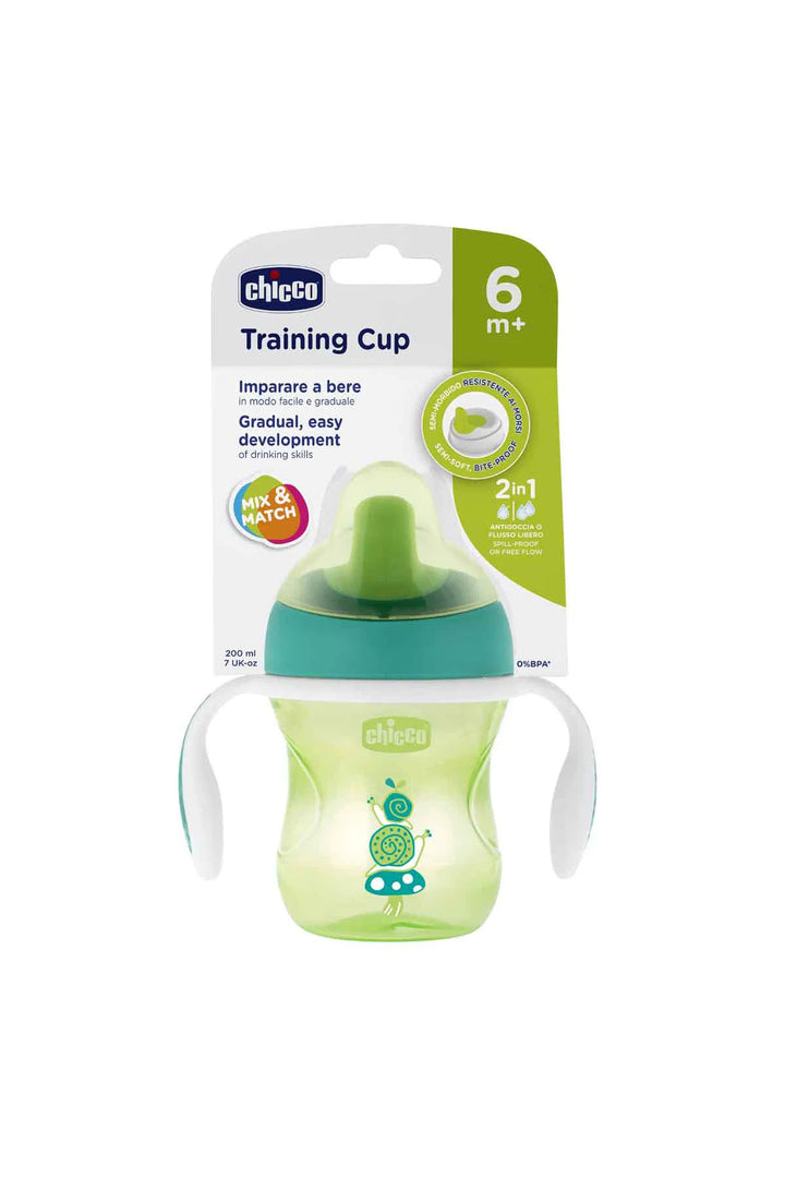 Chicco 6 Ay 200 ml Damlatmaz Silikon Uçlu Çift Saplı BPA İçermez Desenli Bardak Biberon