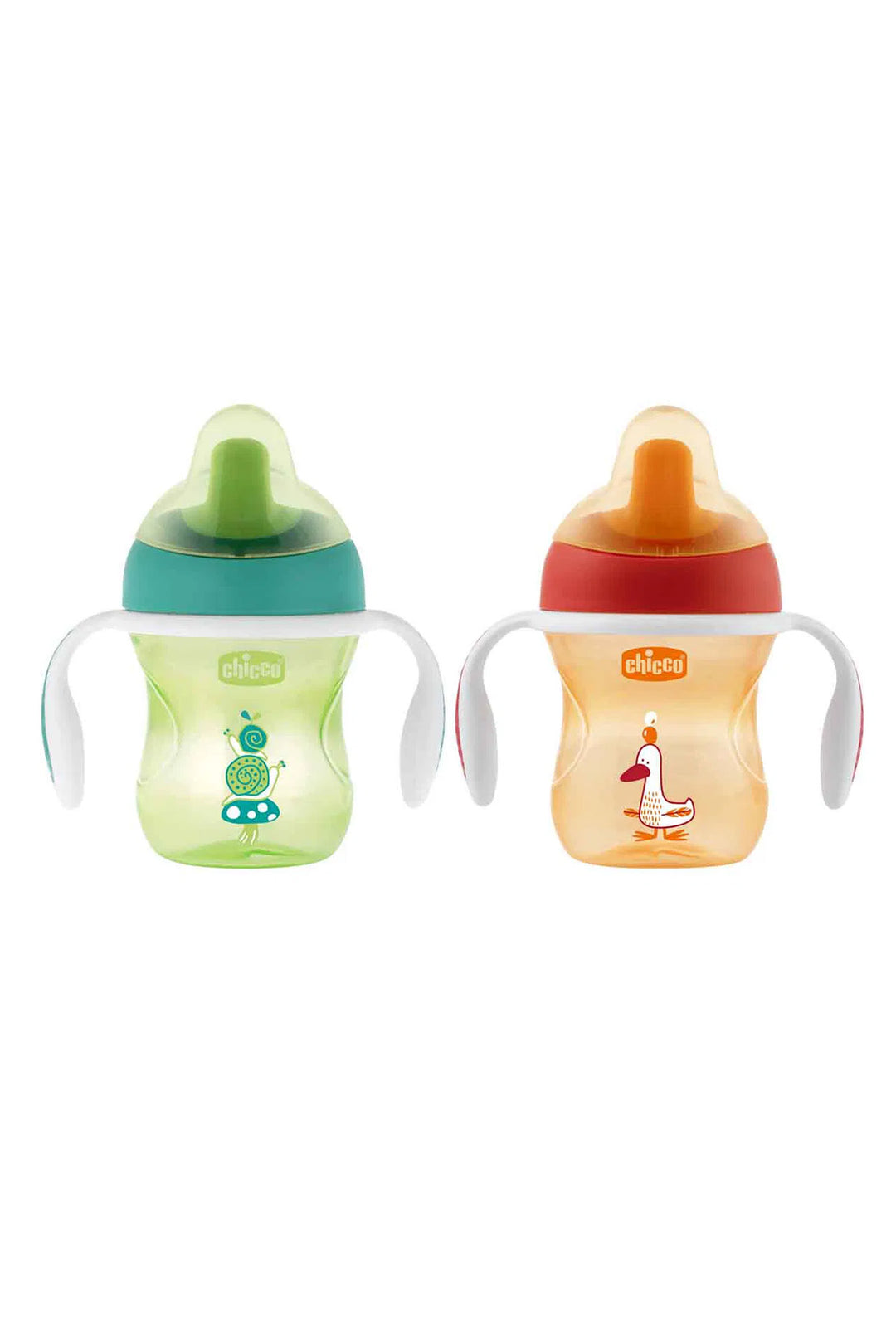 Chicco 6 Ay 200 ml Damlatmaz Silikon Uçlu Çift Saplı BPA İçermez Desenli Bardak Biberon
