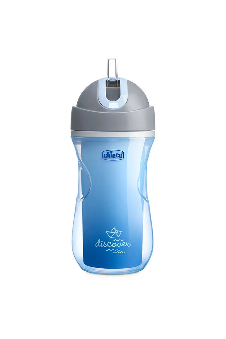 Chicco 14 Ay+ 266 ml Çift Katmanlı İzolasyonlu BPA İçermez Yumuşak Uçlu Mavi Bardak