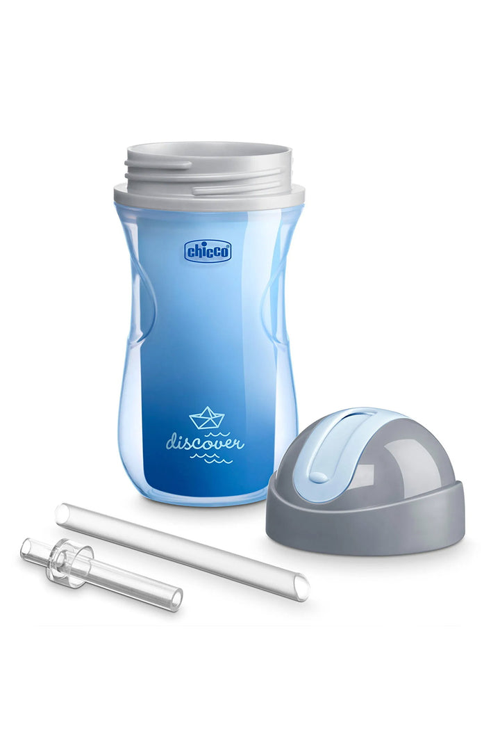 Chicco 14 Ay+ 266 ml Çift Katmanlı İzolasyonlu BPA İçermez Yumuşak Uçlu Mavi Bardak