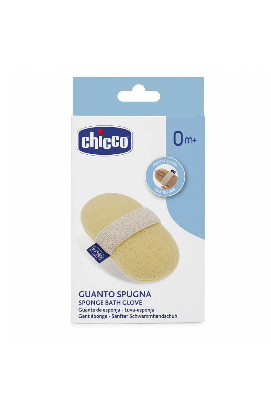 Chicco 0 Ay+ Yumuşak Doku Kaymaz Elastik Bantlı Yeni Doğanlara Banyo Sünger Eldiveni