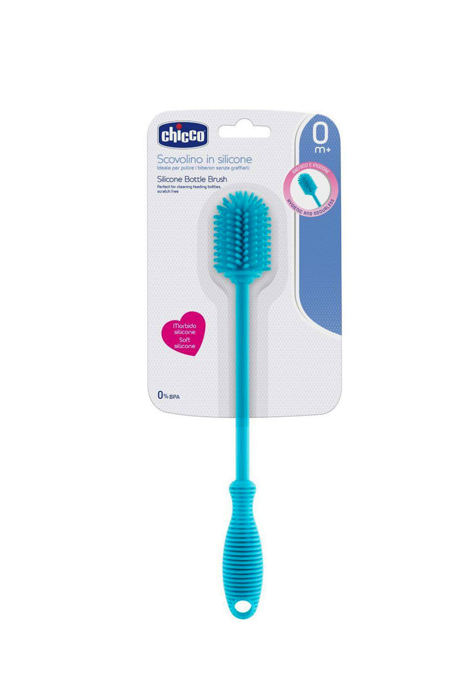 Chicco Yumuşak Silikon Uçlu Hijyenik Çizmeden Temizlik 0 Ay+ Biberon Fırçası