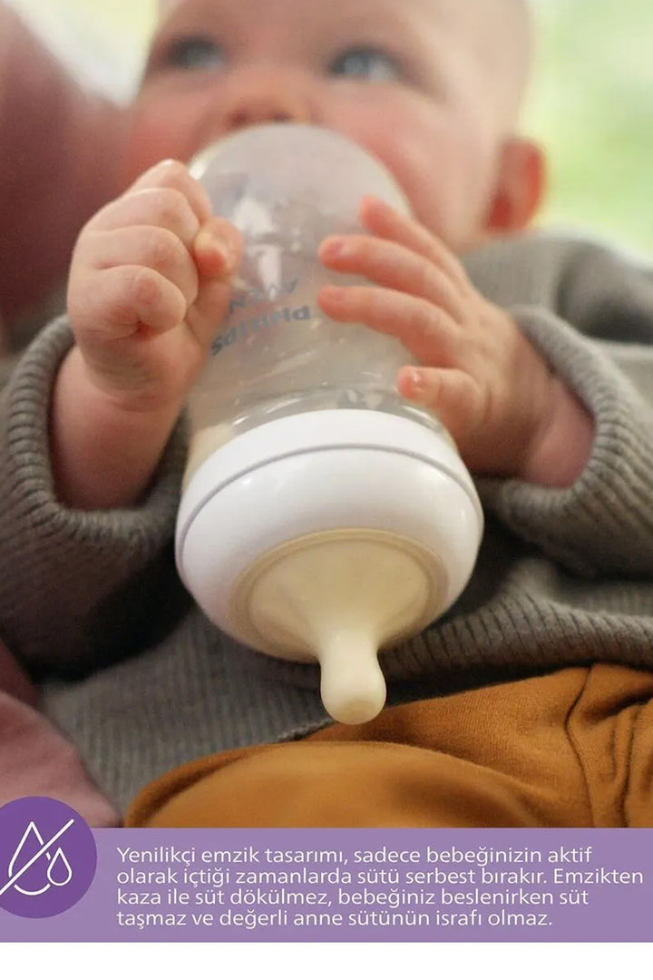 Avent Doğal Tepkili 260 ml 1+Ay Geniş Ağızlı Antikolik BPA İçermez 1 Ay+ Pembe Biberon