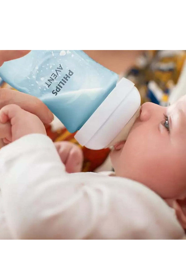Avent Doğal Tepkili 260 ml 1+Ay Mavi 6 260 ml Antikolik Geniş Ağızlı BPA İçermez Biberon