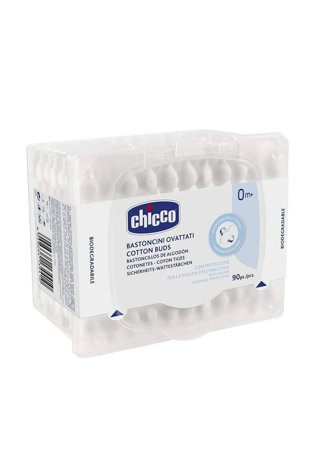 Chicco Güvenlikli 90 Adet 0 Ay+ Pamuklu Biyolojik Kulak Çubuğu