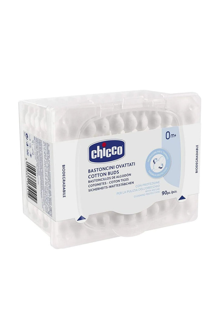Chicco Güvenlikli 90 Adet 0 Ay+ Pamuklu Biyolojik Kulak Çubuğu