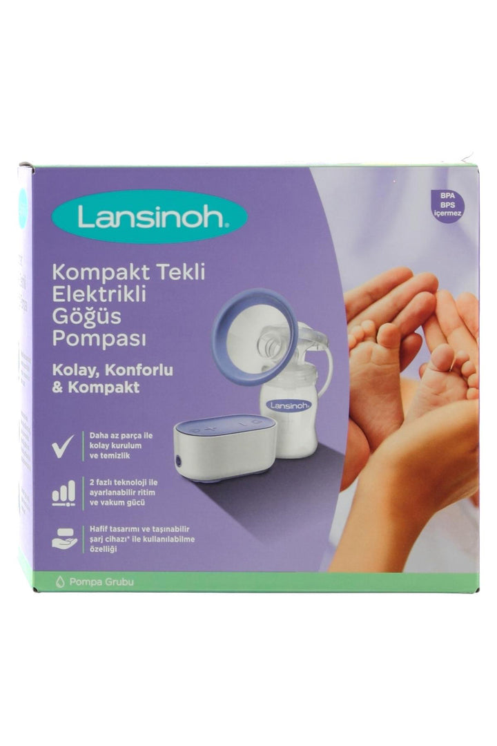 Lansinoh Tekli Elektrikli Hafif Ayarlanabilir Vakum Gücü BPA BPS İçermez Gögüs Pompası