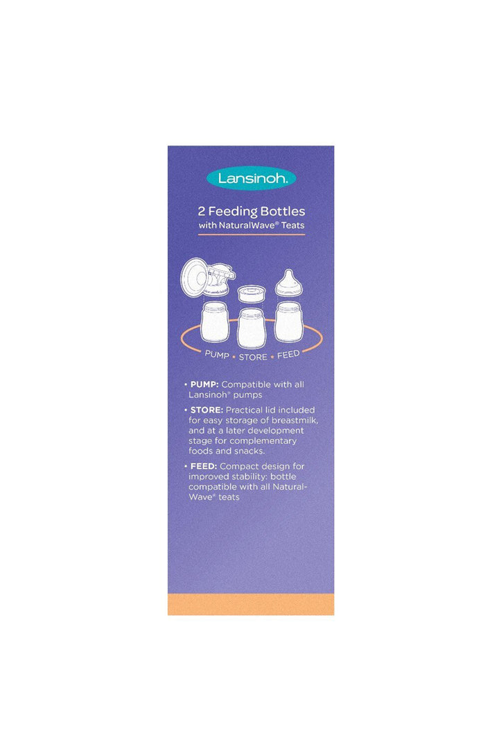 Lansinoh 2’li 240 ml Orta Akış BPA BPS İçermez Antikolik Geniş Ağızlı Emzikli Biberon