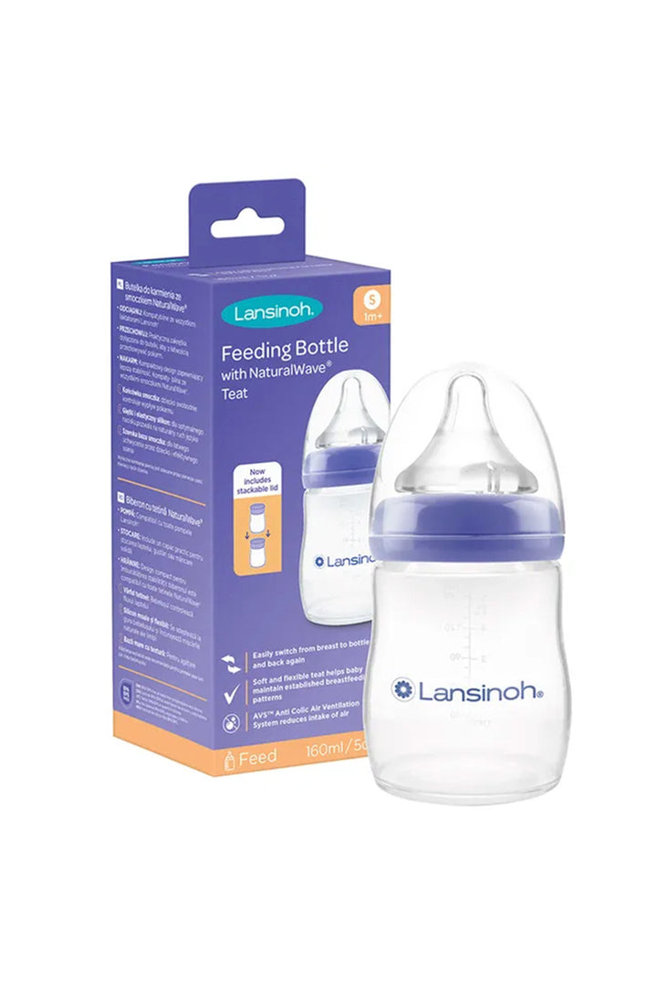 Lansinoh 160 ml Yavaş Akış Antikolik Anne Göğsü Formlu Emzikli Geniş Ağızlı Biberon