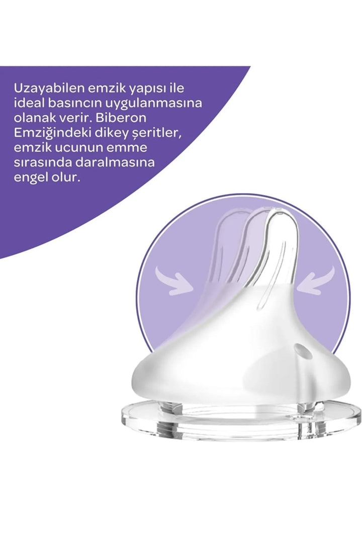 Lansinoh Orta Akışlı 2’li S BPA BPS İçermez Antikolik Yumuşak Silikon Biberon Emziği