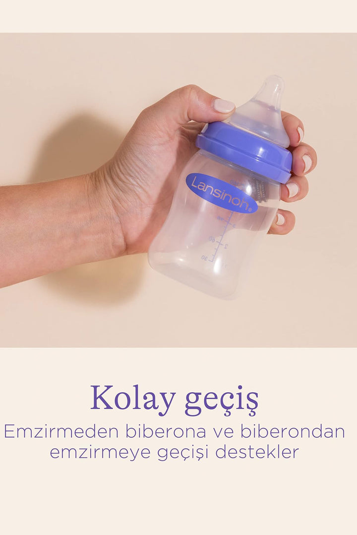 Lansinoh Silikon BPA BPS İçermez Antikolik 2’li Hızlı Akış  Uyumlu Biberon Emziği