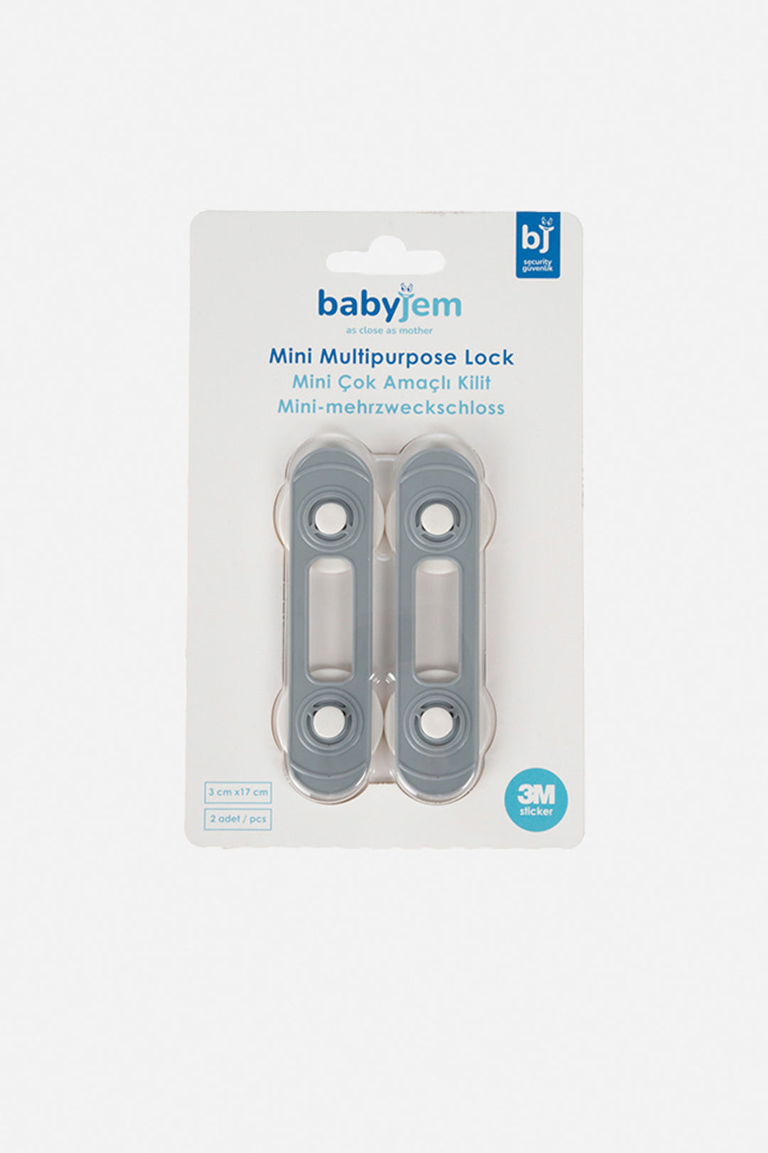 Babyjem Mini Çok Amaçlı 2’li 3M Güçlü Yapışkanlı Dolap ve Beyaz Eşya Çekmece Kilidi