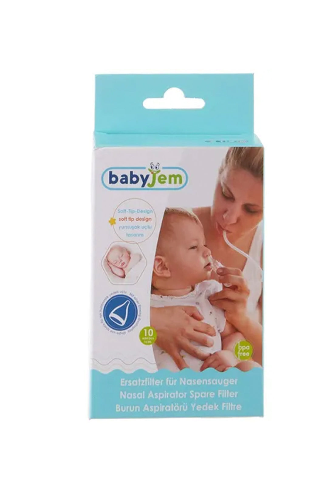 Babyjem Yedek Filtre Yumuşak Uçlu Hijyenik Kullanım 10lu Set Burun Adaptörü