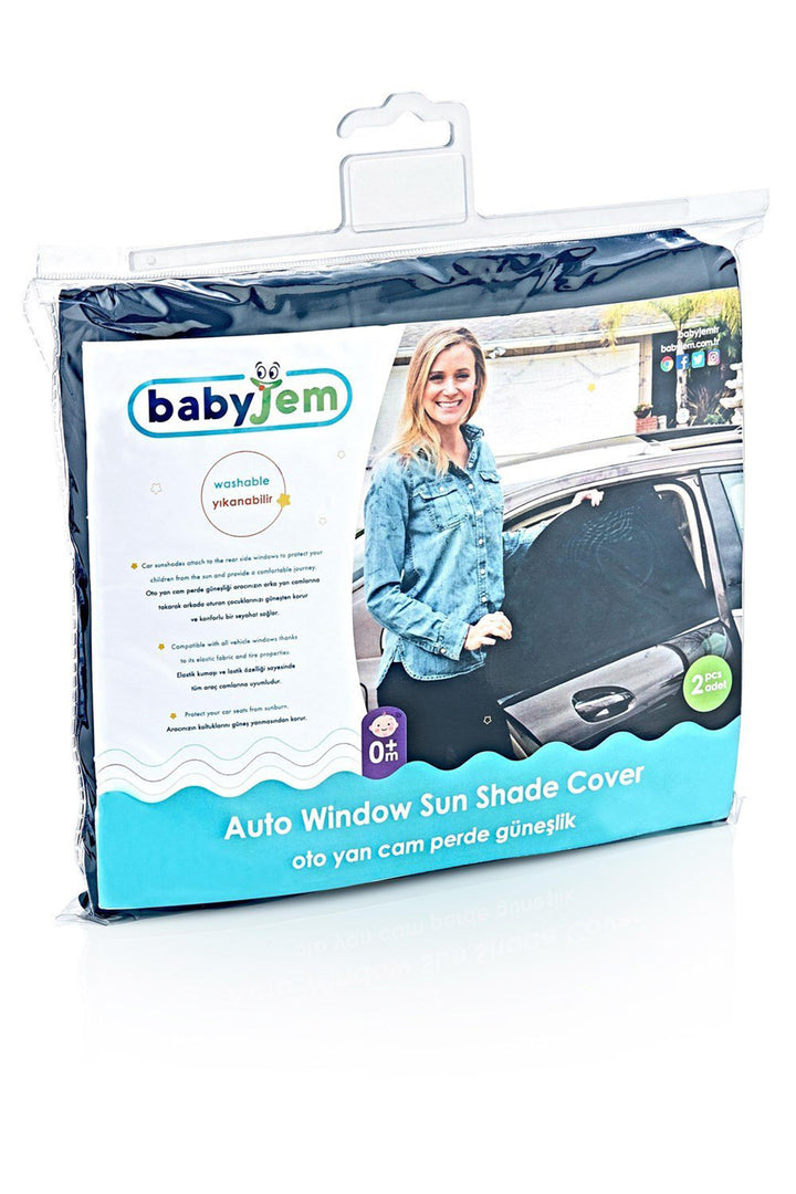 Babyjem Güneşlik Perde 2li UV Koruyucu Yıkanabilir Esnek Kumaş Oto Yan Cam Perdesi