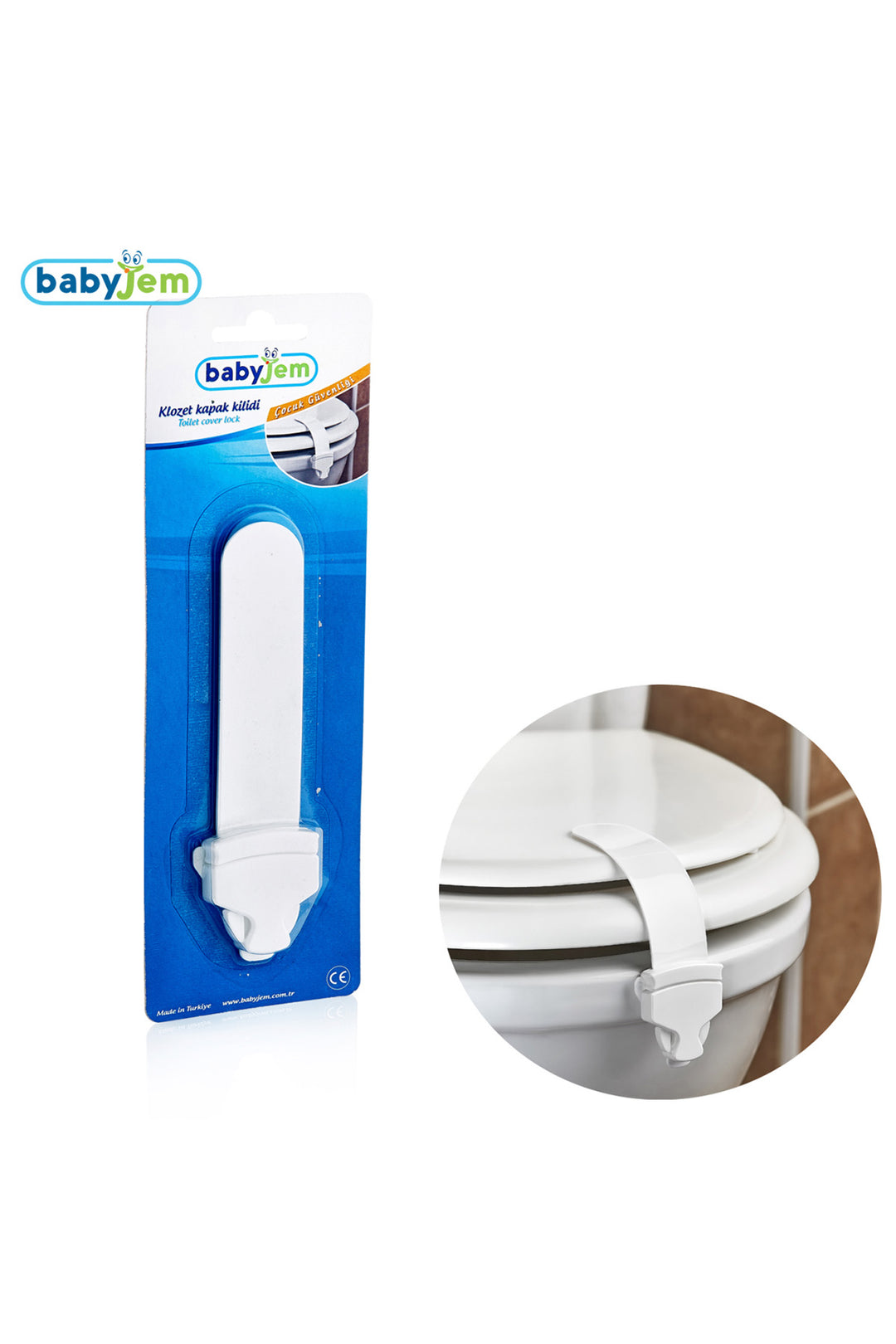 Babyjem Bebekler İçin Güvenli ve Pratik Koruma Aparatı Tuvalet Klozet Kilidi