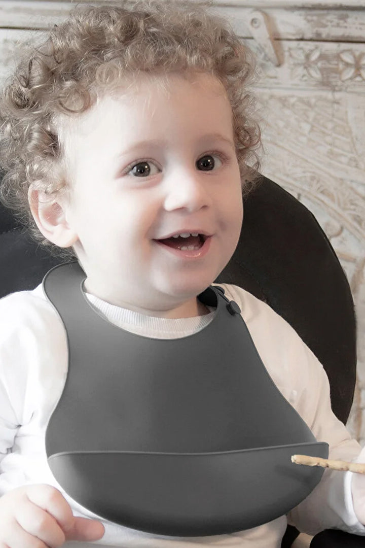 Babyjem Mini Silikon Mama Önlüğü Yumuşak Yapılı Ayarlanabilir Toplayıcılı Mama Önlüğü